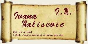 Ivana Mališević vizit kartica